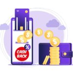 2779665-online-cashback-concept-coins-or-money-transfer-from-smartphone-to-e-wallet-online-banking-saving-money-money-refund-vector-illustration-vectoriel